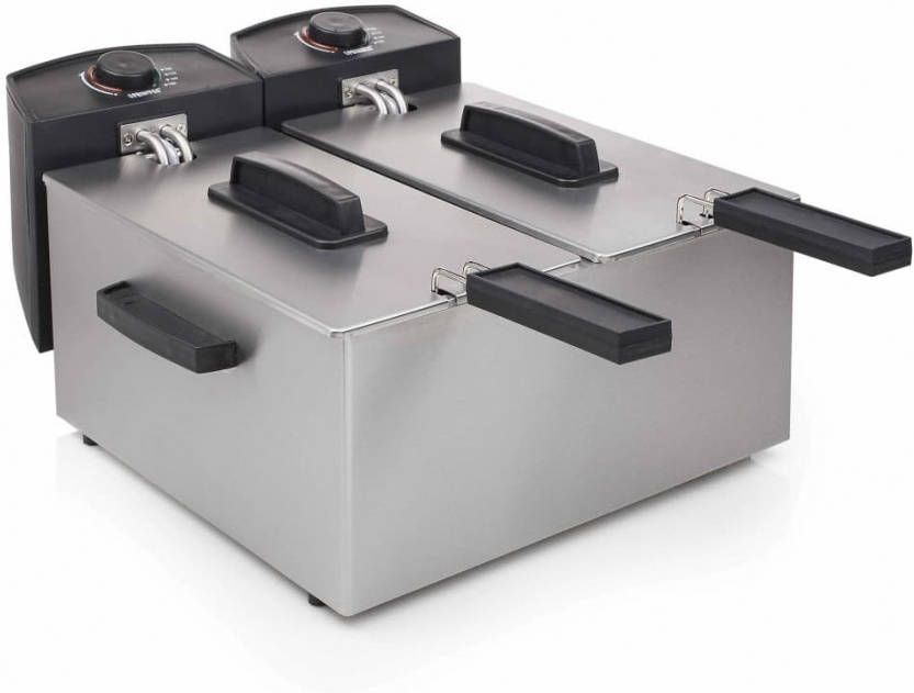 Princess Friteuse dubbel 6 L 3600 W zilverkleurig 183123